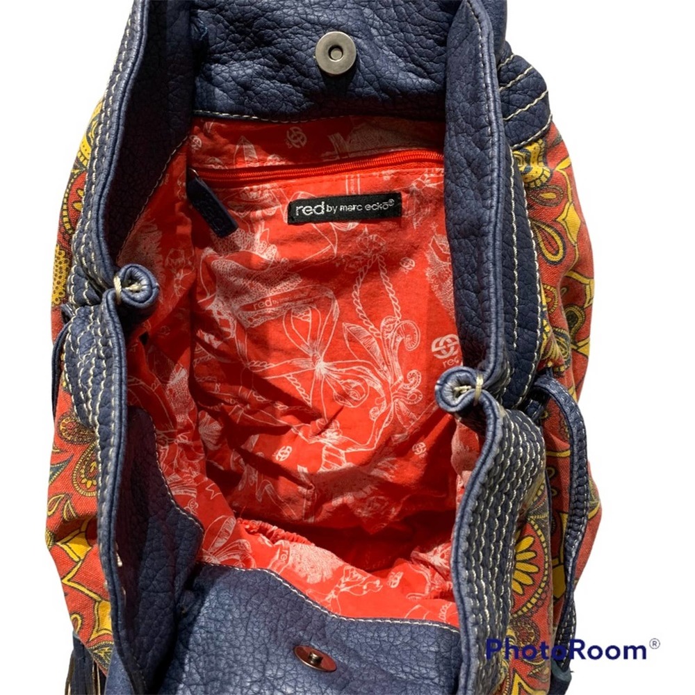 RED BY MARC ECKO - Blue/red/yellow cloth and “leather-like” trim purse - Picture 3 of 10